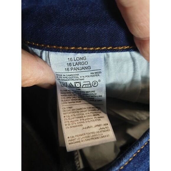 Old Navy Jeans 16 Mid-Rise Pop Icon Skinny Denim Blue Jeans 16 NWOT - Picture 7 of 8